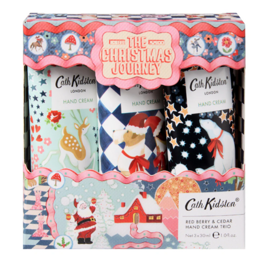 The Christmas Journey Red Berry & Cedar Hand Cream Trio