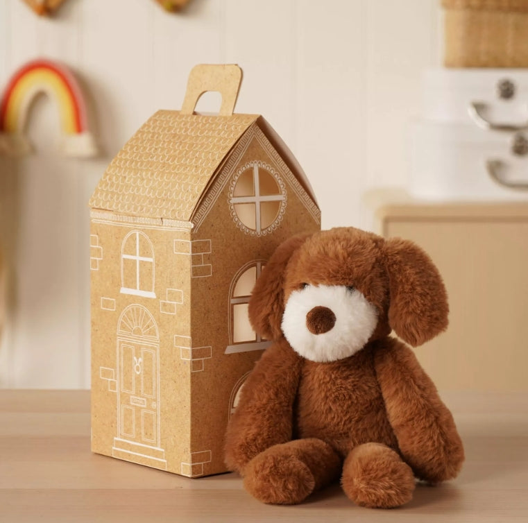 Softies - Coco The Plush Long Leg Dark Brown Puppy