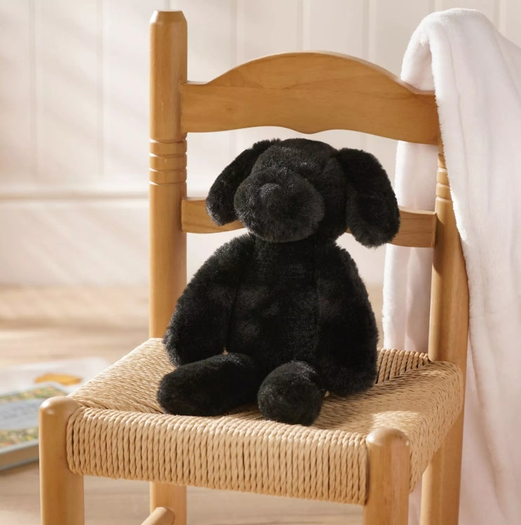 Softies - Monty The Plush Long Leg Black Puppy