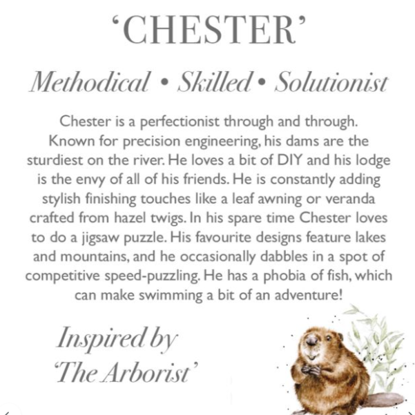 Wrendale - 'Chester' Beaver Plush Character