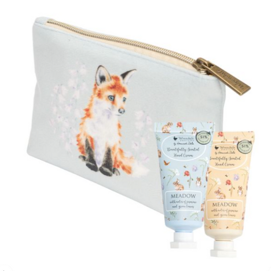 Wrendale -'Meadow' Rabbit and Fox Mini Hand Cream Gift Pouch