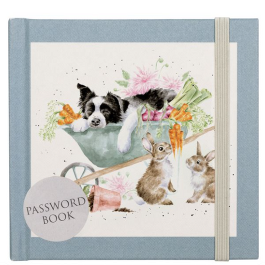 Wrendale Password Book 'sleeping on the Job' Boarder Collie