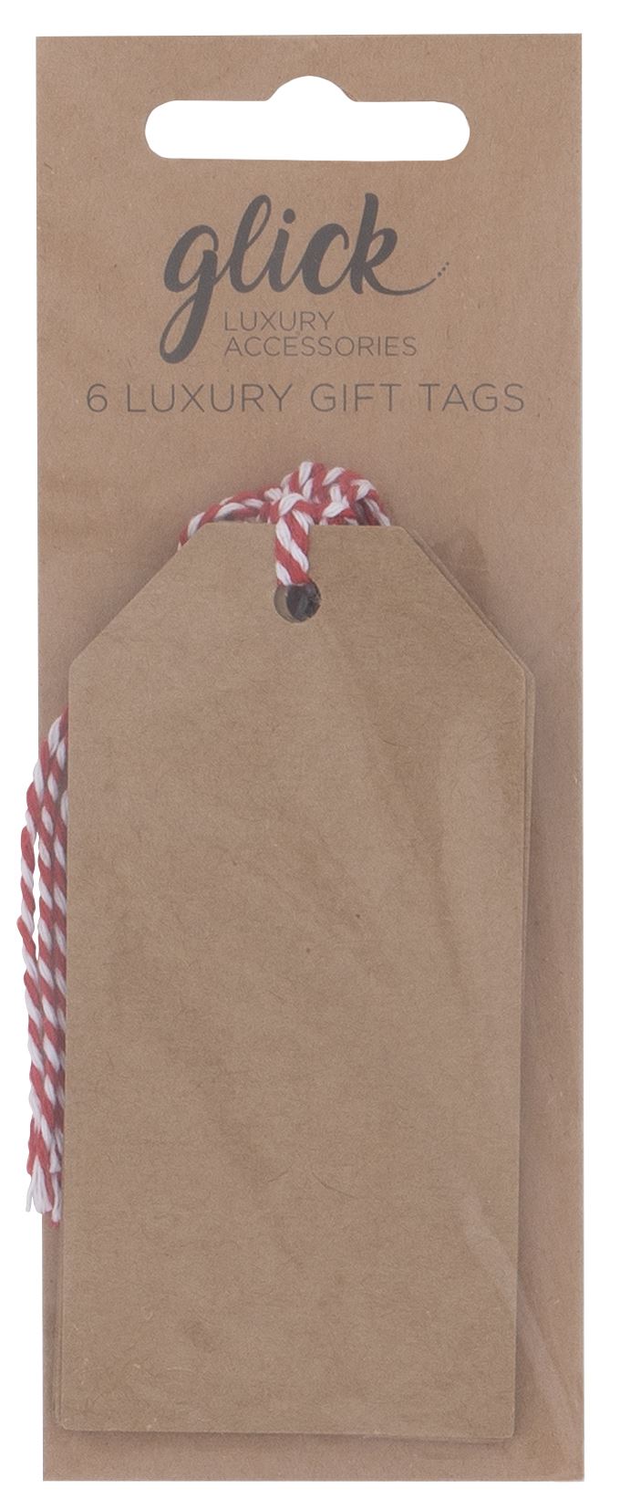 Pack of 6 Luxury Tags - PLAIN KRAFT