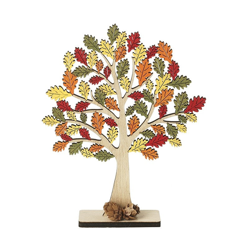 Small Autumn Leaves Wooden Tree