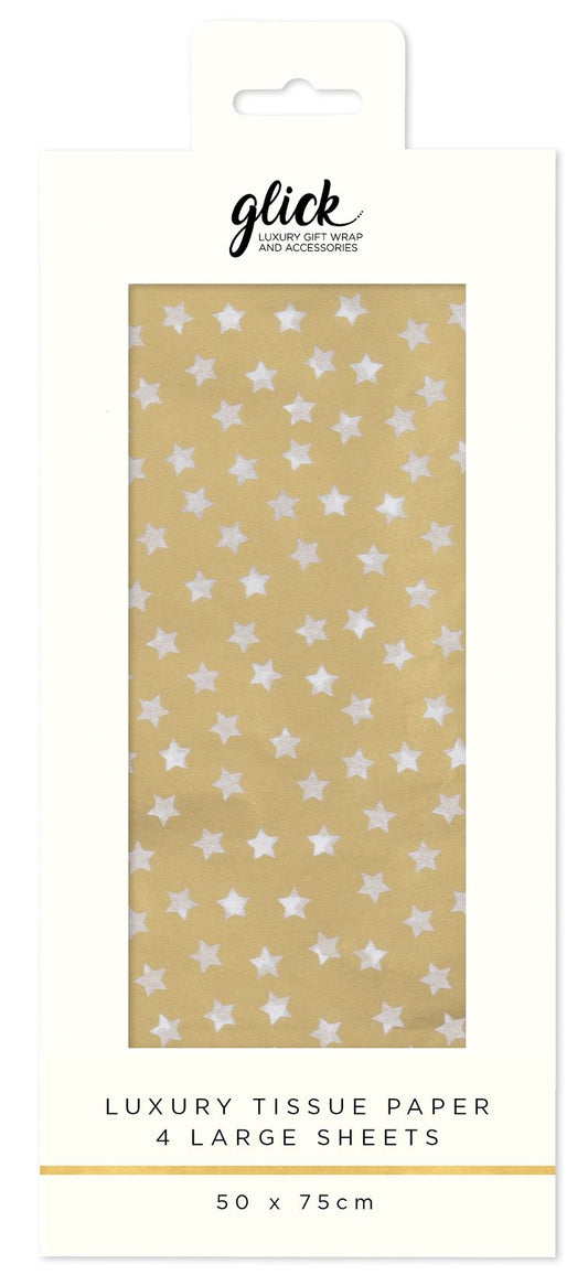 Tissue Paper - Gold Stars