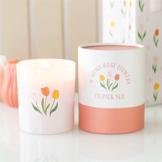 If Mums Were Flowers Tulip Candle