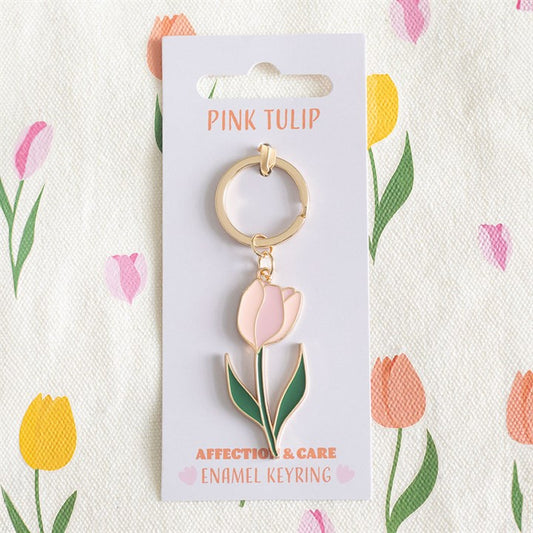 Tulip Keyring - Pink