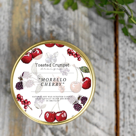 Morello Cherry Candle in a Matt Gold Tin