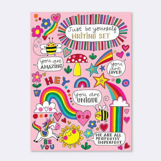 Letter Writing Set - Unicorns, Rainbows & Bees/Just Be Yourself
