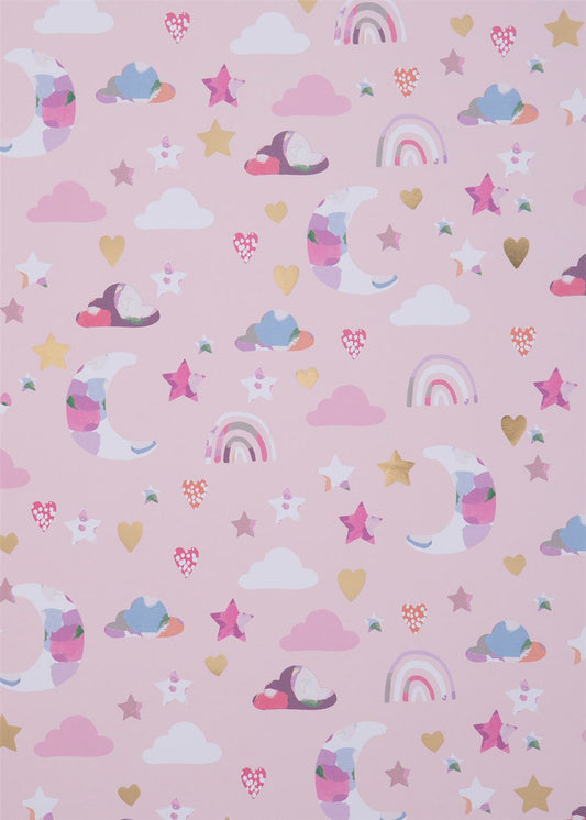 Flat Wrap Baby Girl Clouds