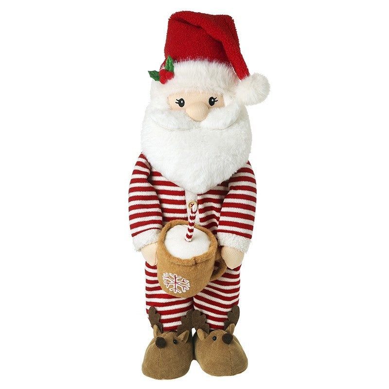 Santa In Stripe Pyjamas With Mug - Instore Only