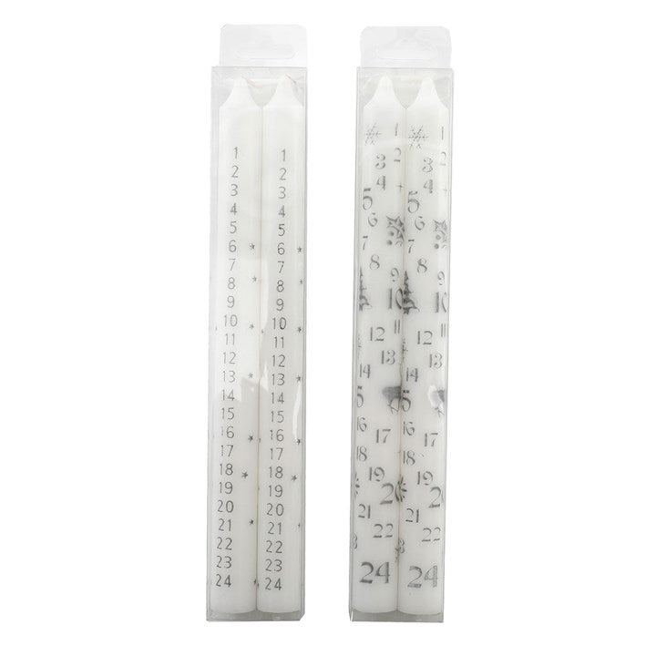 Taper advent candle set of 2