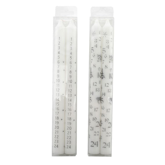 Taper advent candle set of 2