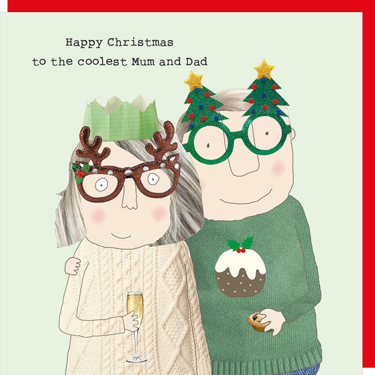 Rose made a thing - Xmas Mum & Dad Card