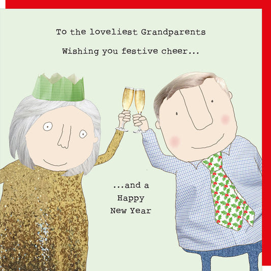 Rose made a thing - Xmas Grandparents Card