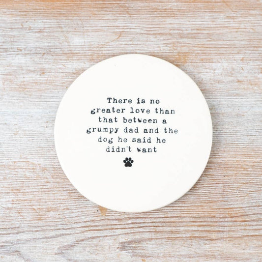 Dog Dad Coaster, 10cm