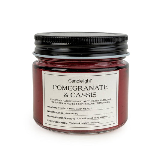 Small Glass Jar Candle - Apothecary Pomegranate and Cassis