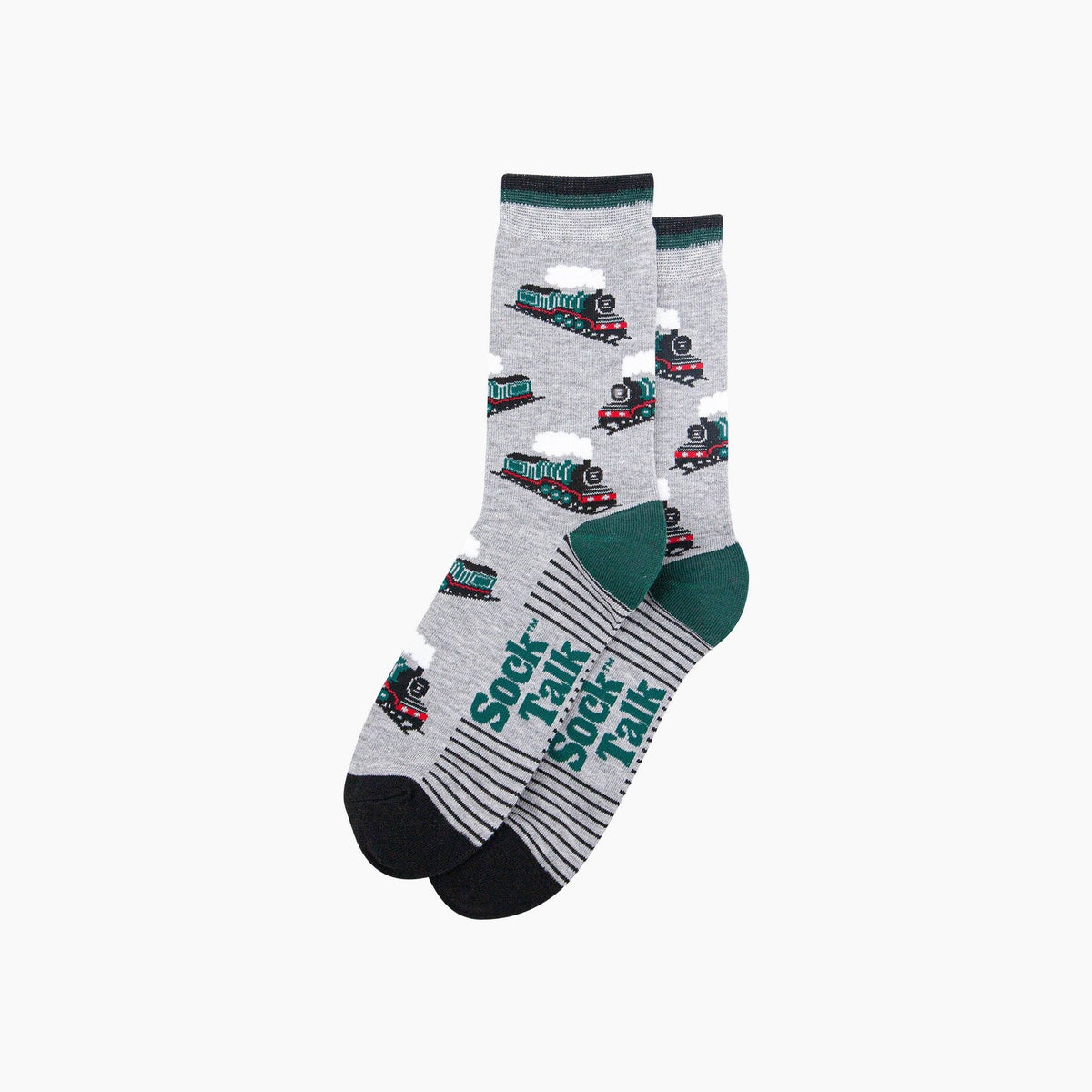 Steam Trains Bamboo Socks in Light Grey: UK 7-11 | EU 40.5 -46 | US 8-12