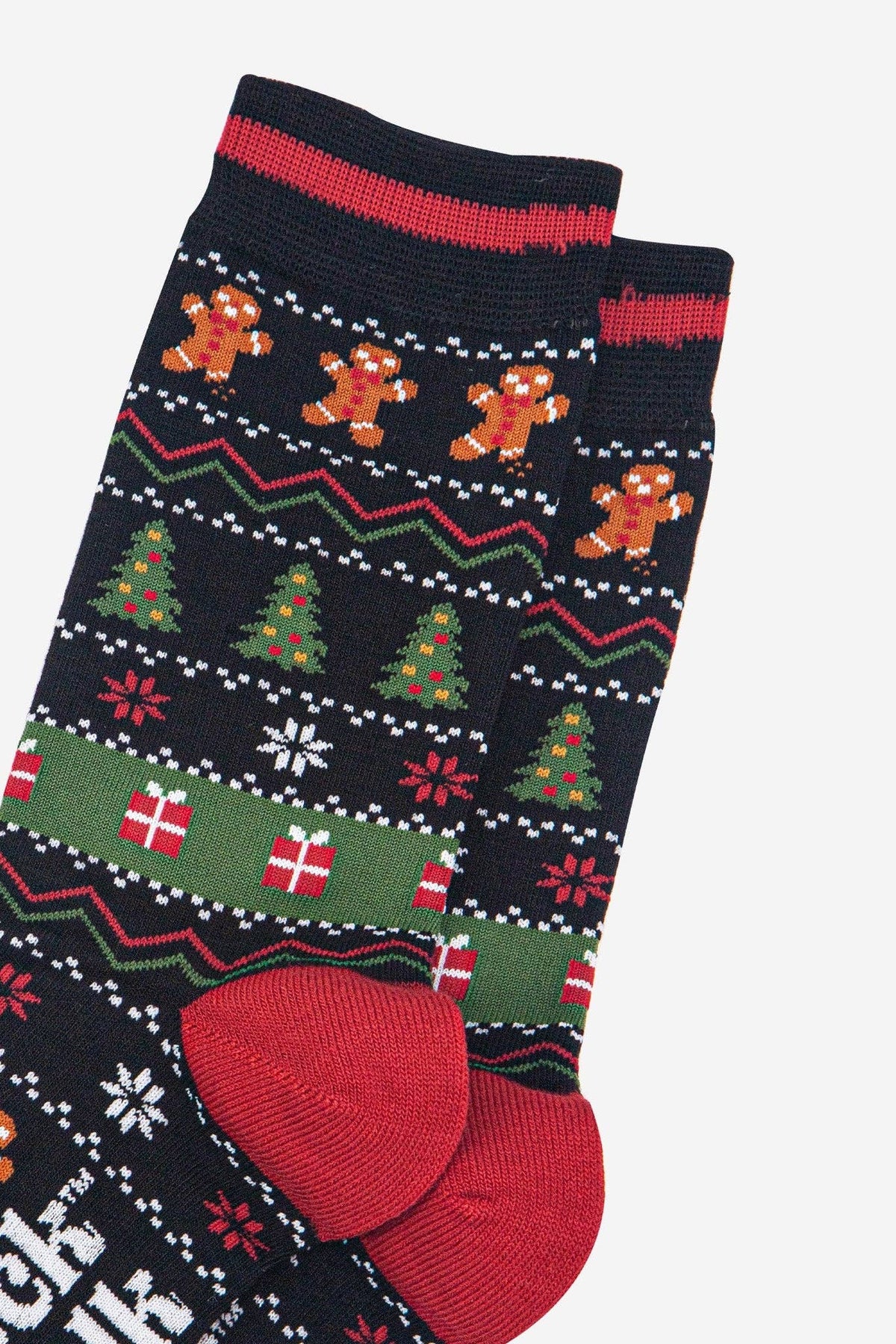 Men's Bamboo Socks - Black/Khaki, Gingerbread Fair Isle: UK 7-11 | EU 40.5-46 | US 8-12