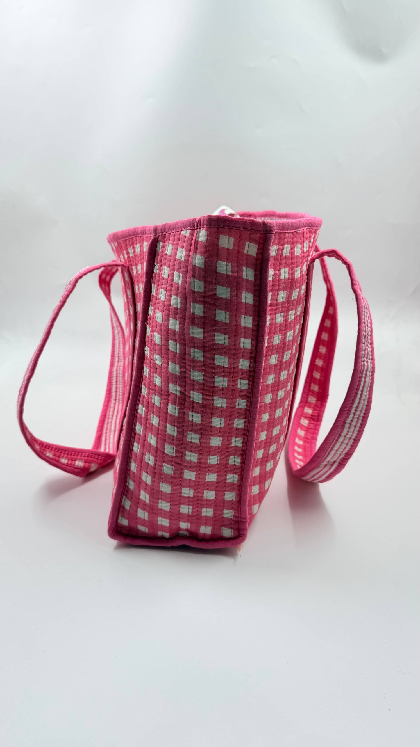 100% Cotton Kantha Quilted Boho Reversible (Small) Tote Bag