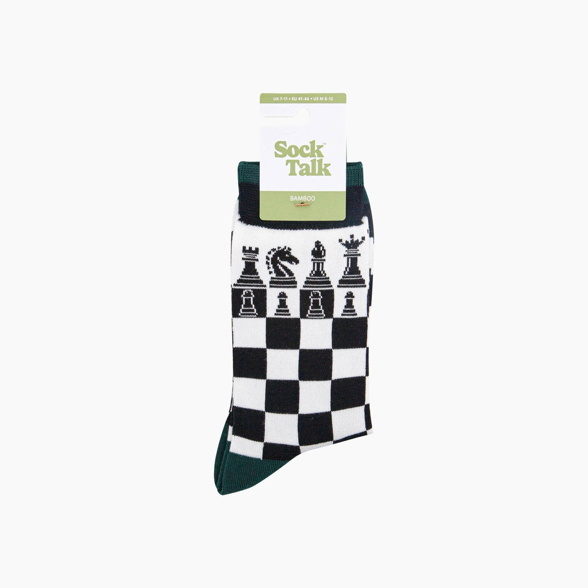 Chess Bamboo Socks in Black/White: UK 7-11 | EU 40.5 -46 | US 8-12