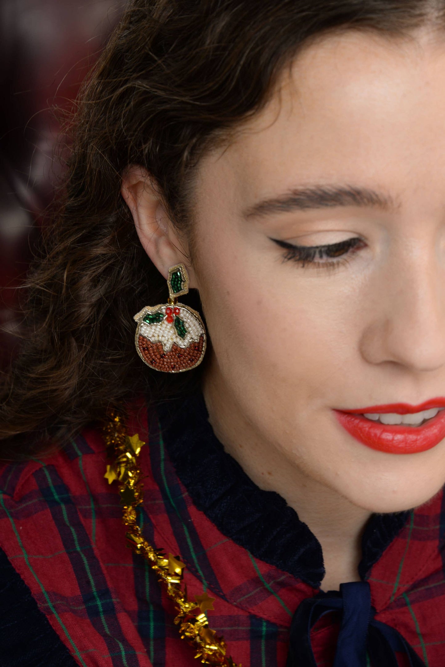 XMAS PUDDING EARRINGS