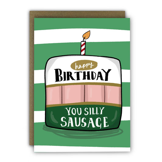 Funny Birthday Card - A6 - Silly Sausage Card for Him: Naked
