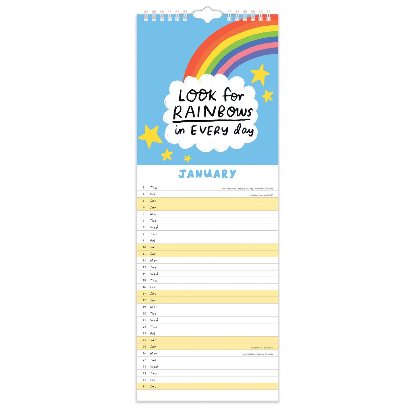 Happy News Slim 2026 Calendar