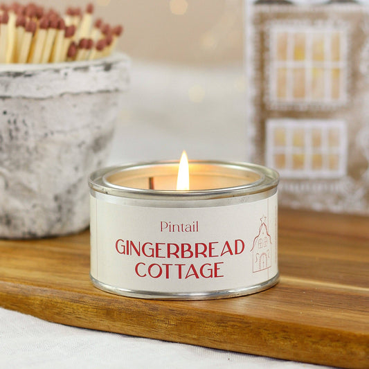 Gingerbread Cottage Paint Pot Candle