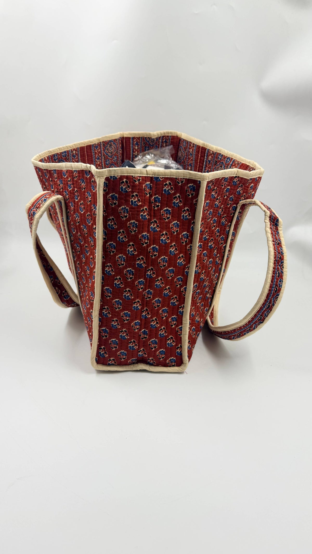 100% Cotton Kantha Quilted Boho Reversible (Small) Tote Bag
