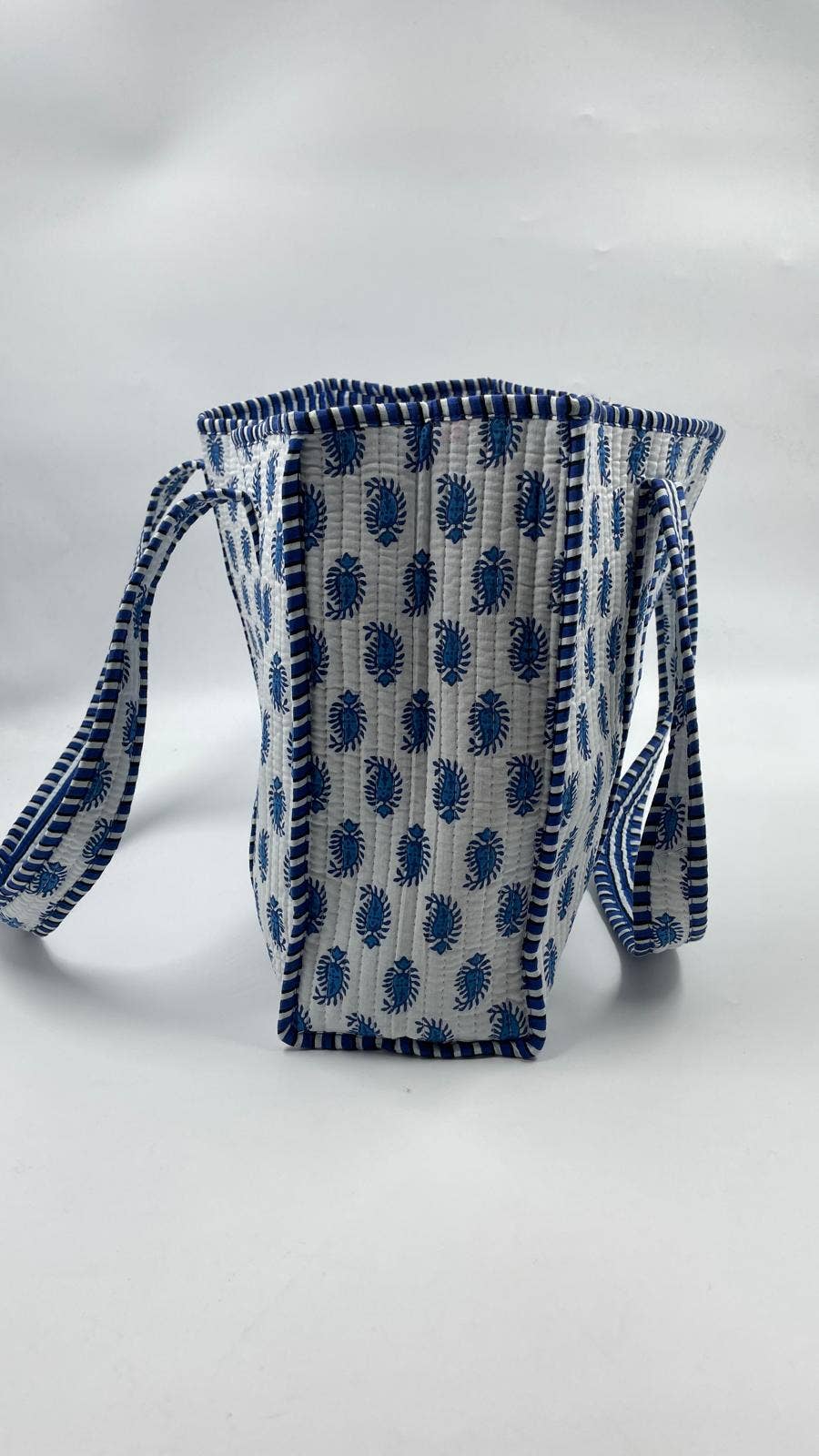100% Cotton Kantha Quilted Boho Reversible (Small) Tote Bag