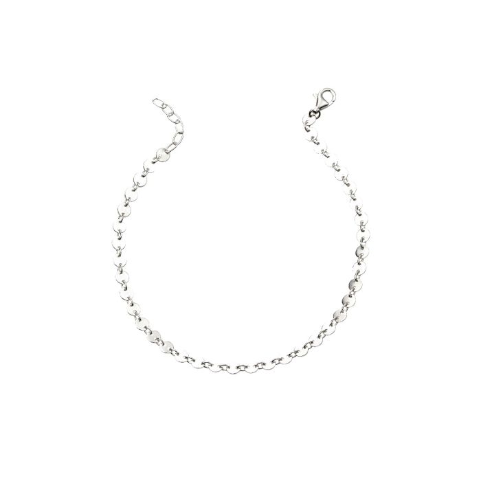 Gecko - Sterling Silver fine disc bracelet