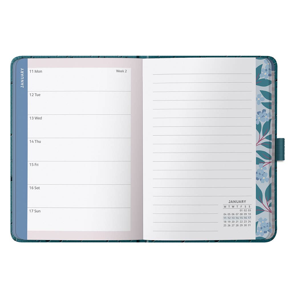 A6 To Do Diary 2027 Teal Deboss - Busy B