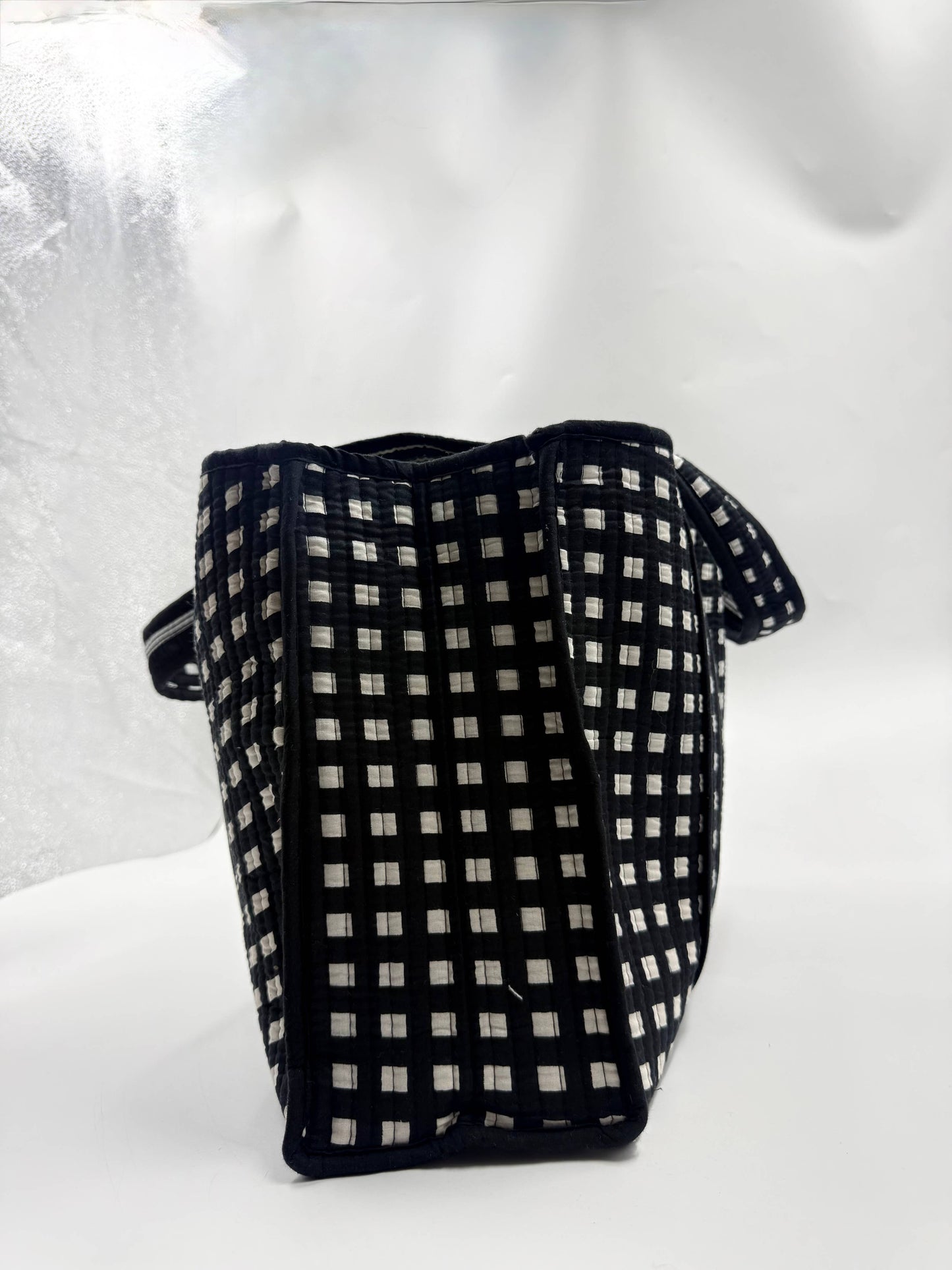 100% Cotton Kantha Quilted Boho Reversible (Small) Tote Bag