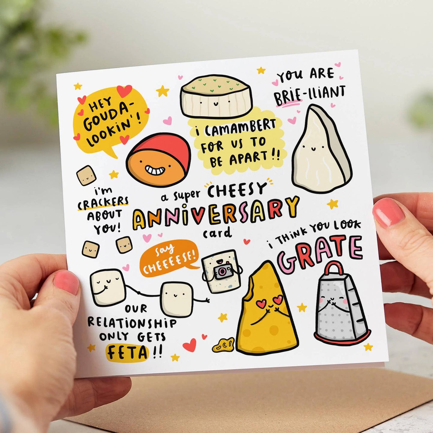 Super Cheesy Anniversary Card - Funny Cheese Love Card