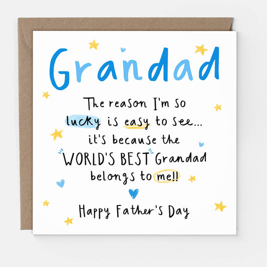 World's Best Grandad Father's Day Card