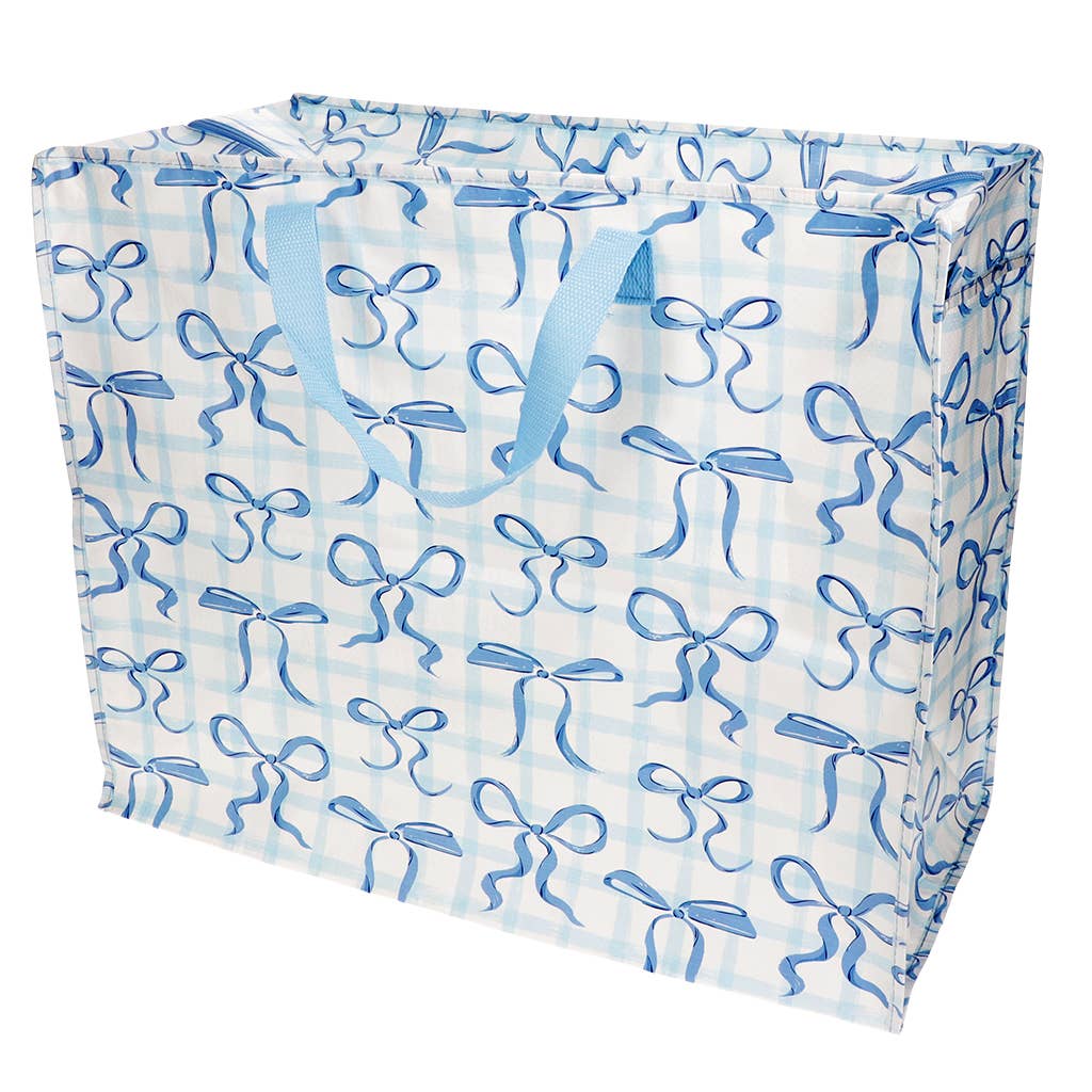 Jumbo storage bag - Blue Bows