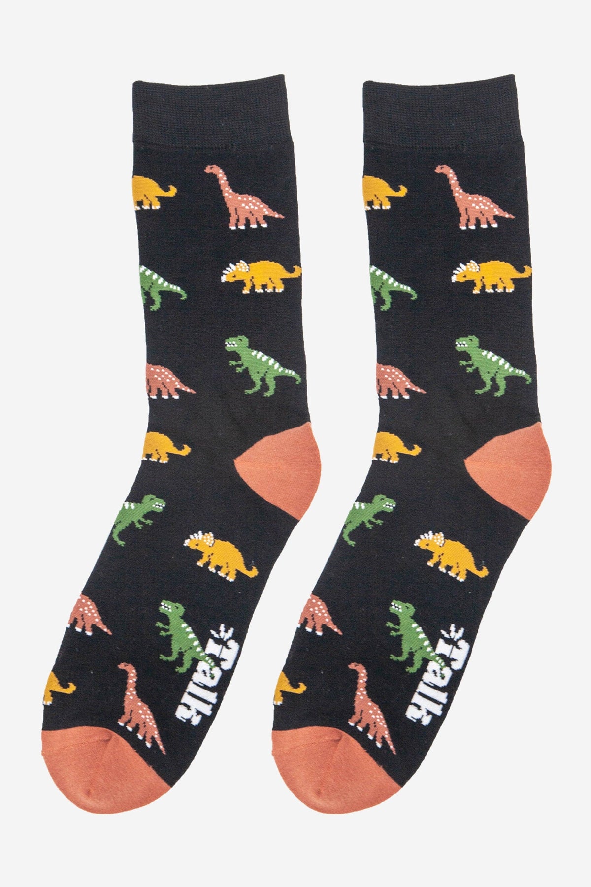 Men's Bamboo Socks - Black, Dinosaurs: UK 7-11 | EU 40.5-46 | US 8-12