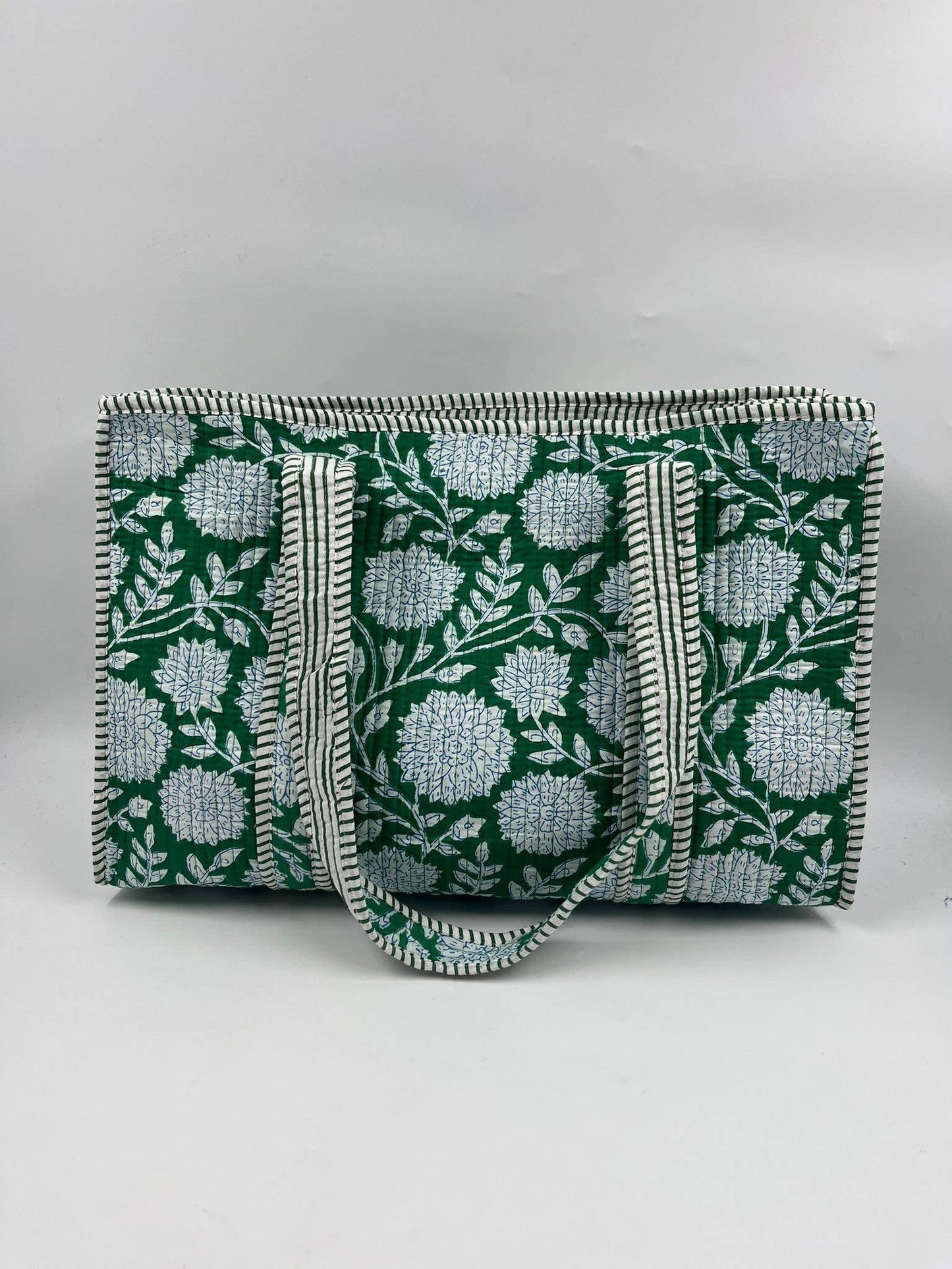 100% Cotton Kantha Quilted Boho Reversible (Small) Tote Bag