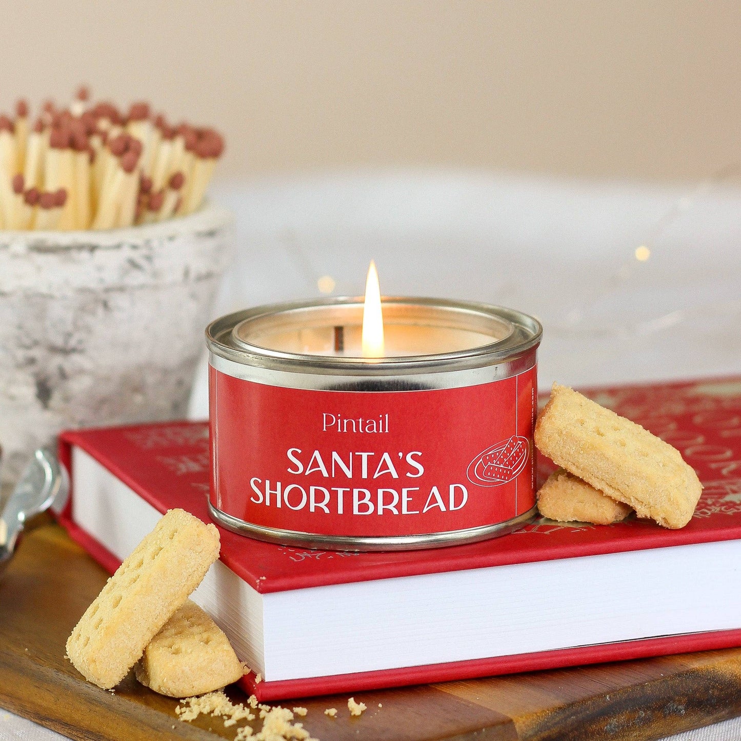 Santa's Shortbread Paint Pot Candle