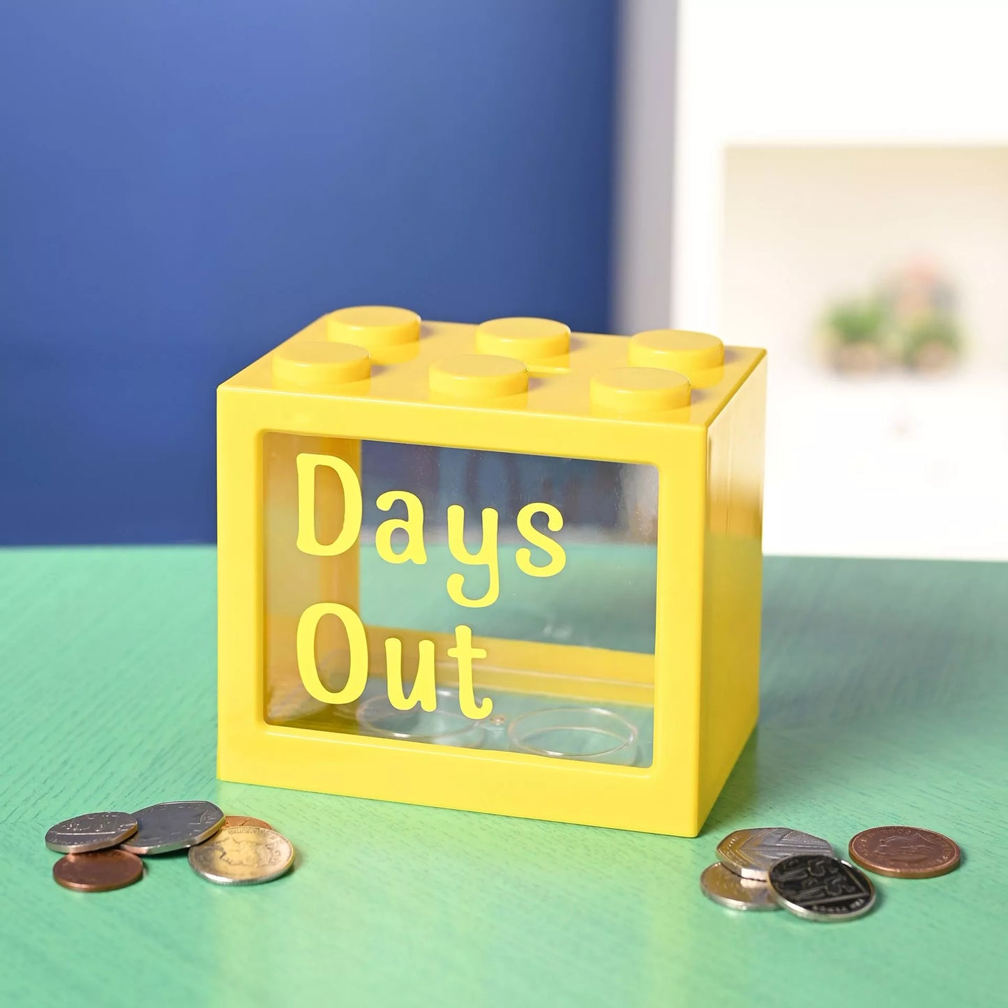 Bank Blox - Personalisable Money Box with Full Alphabet Sticker Sheet