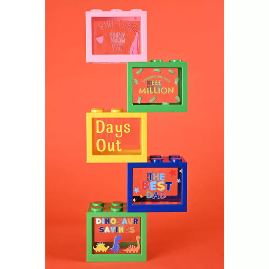 Bank Blox - Personalisable Money Box with Full Alphabet Sticker Sheet