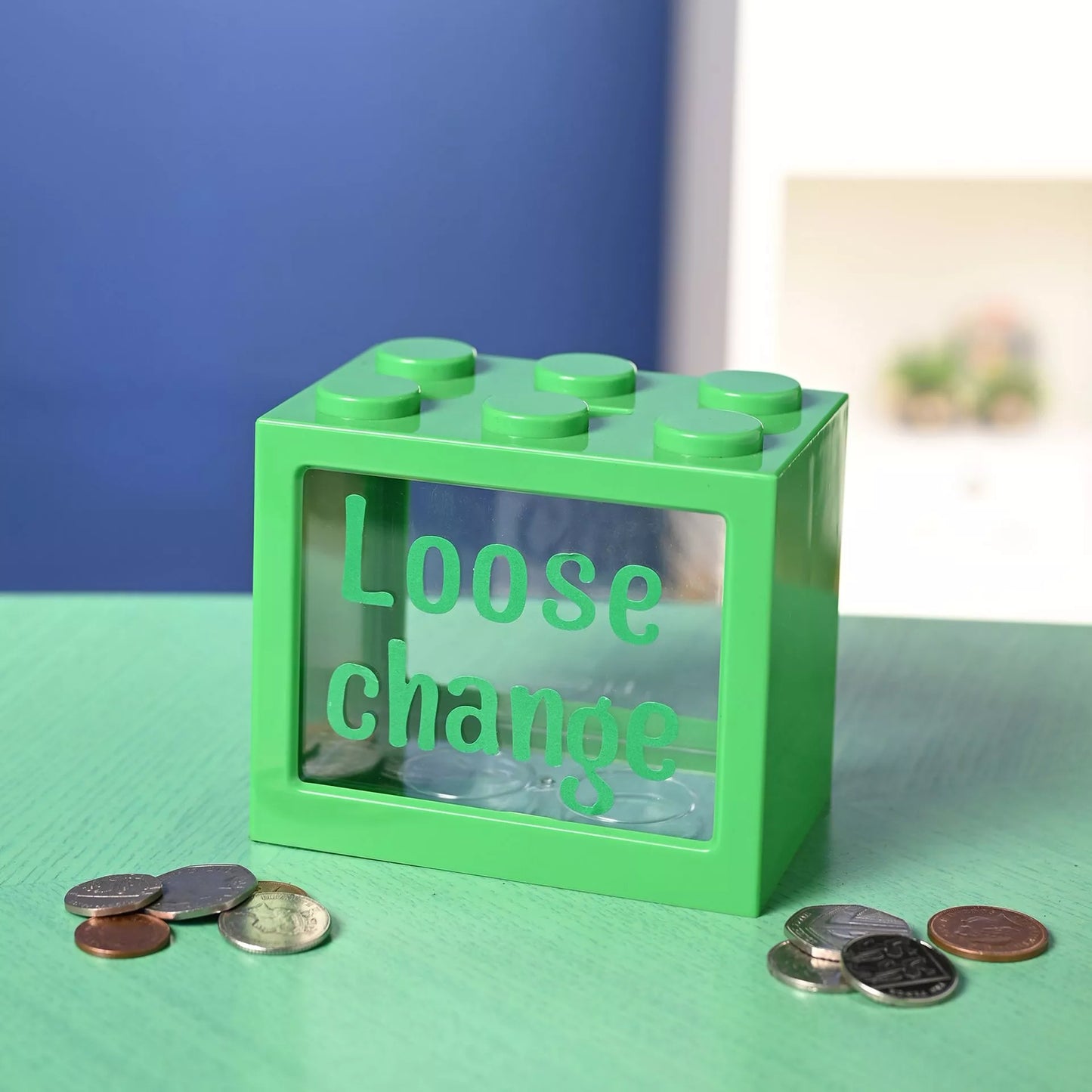 Bank Blox - Personalisable Money Box with Full Alphabet Sticker Sheet