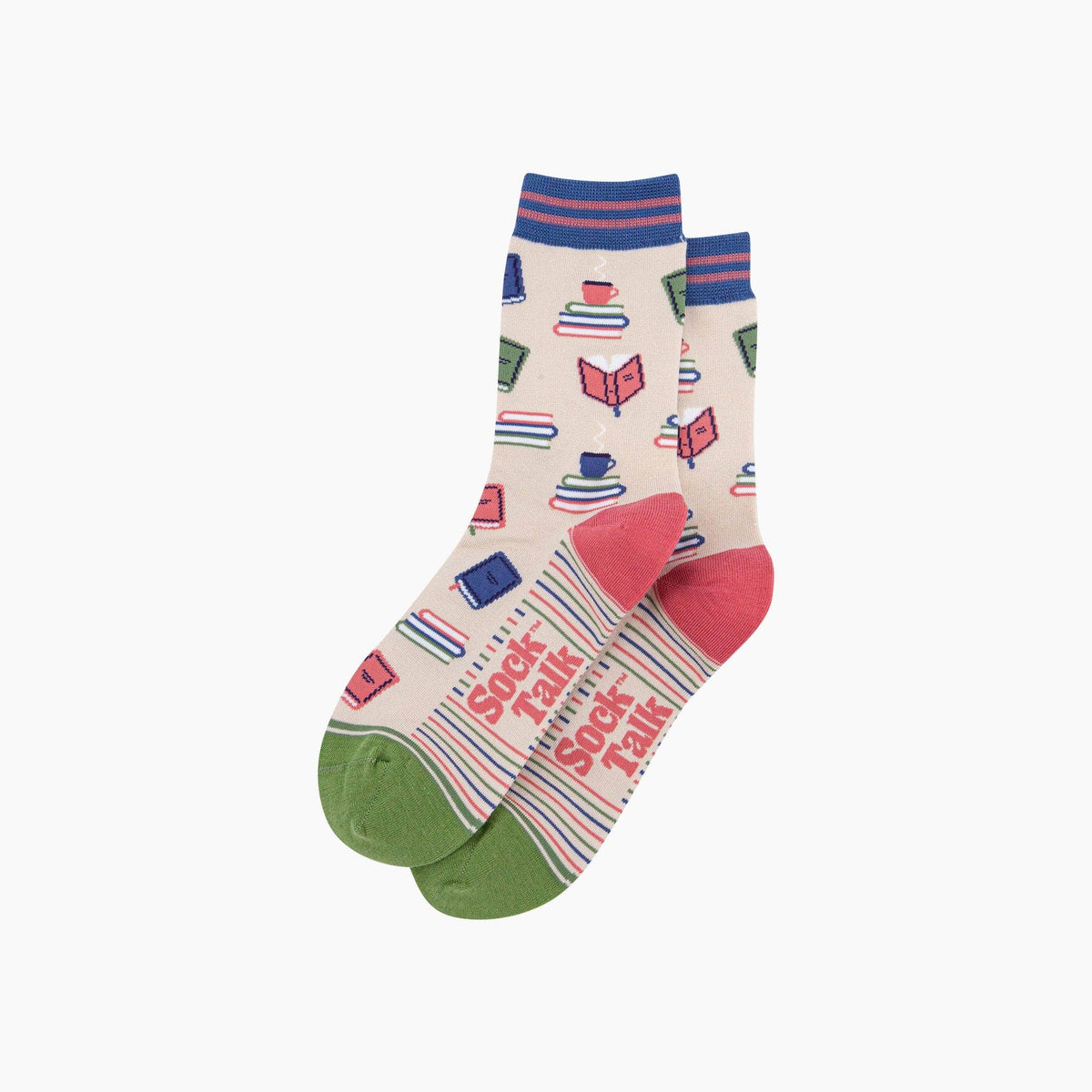 Book Lover Bamboo Socks in Cream: UK 3-7 | EU 36-40 | US 5-9
