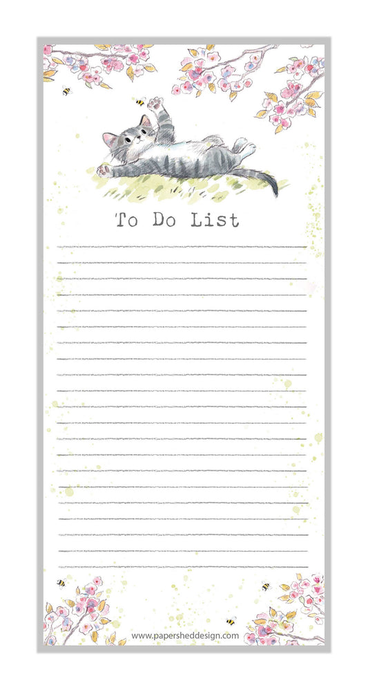 Magnetic Notepad - Cat with Blossom - NOTE02