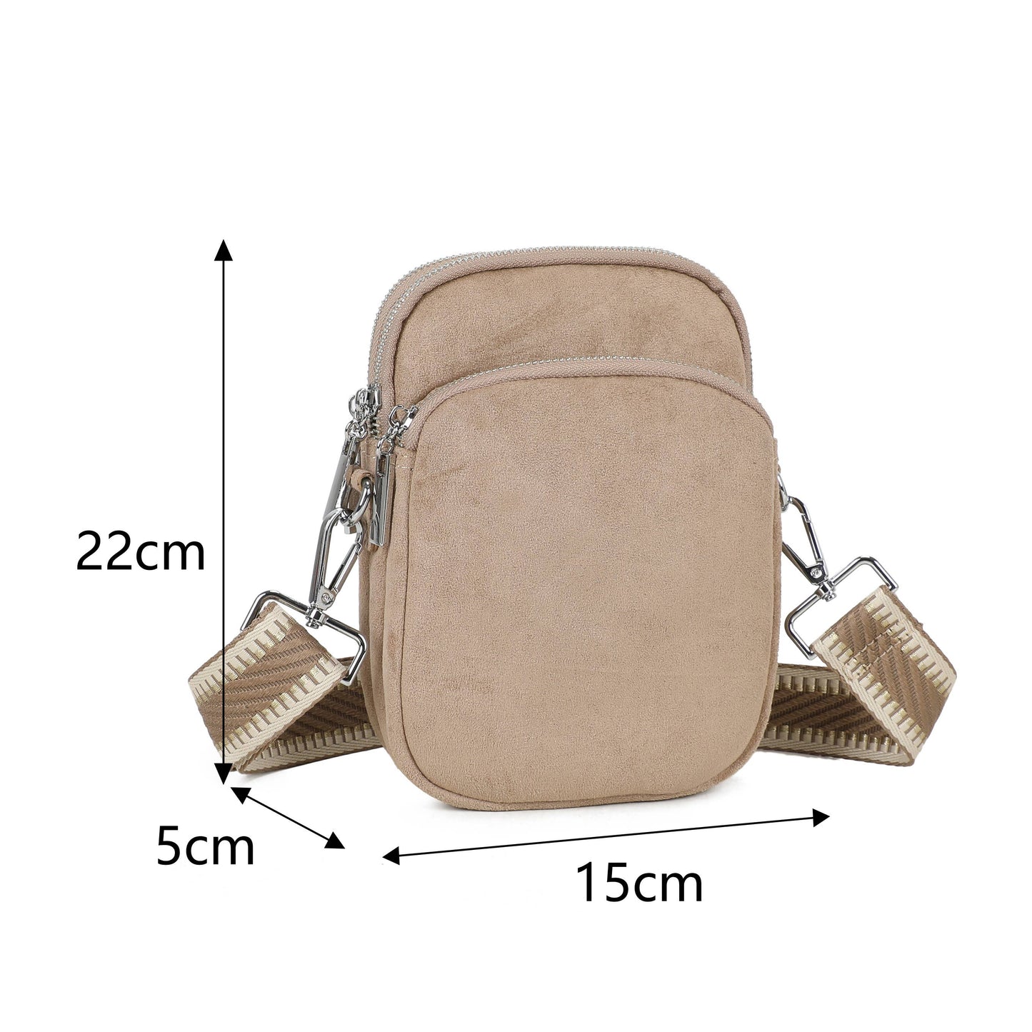 JM1718 Everyday Crossbody Bag with Wide Strap: Green