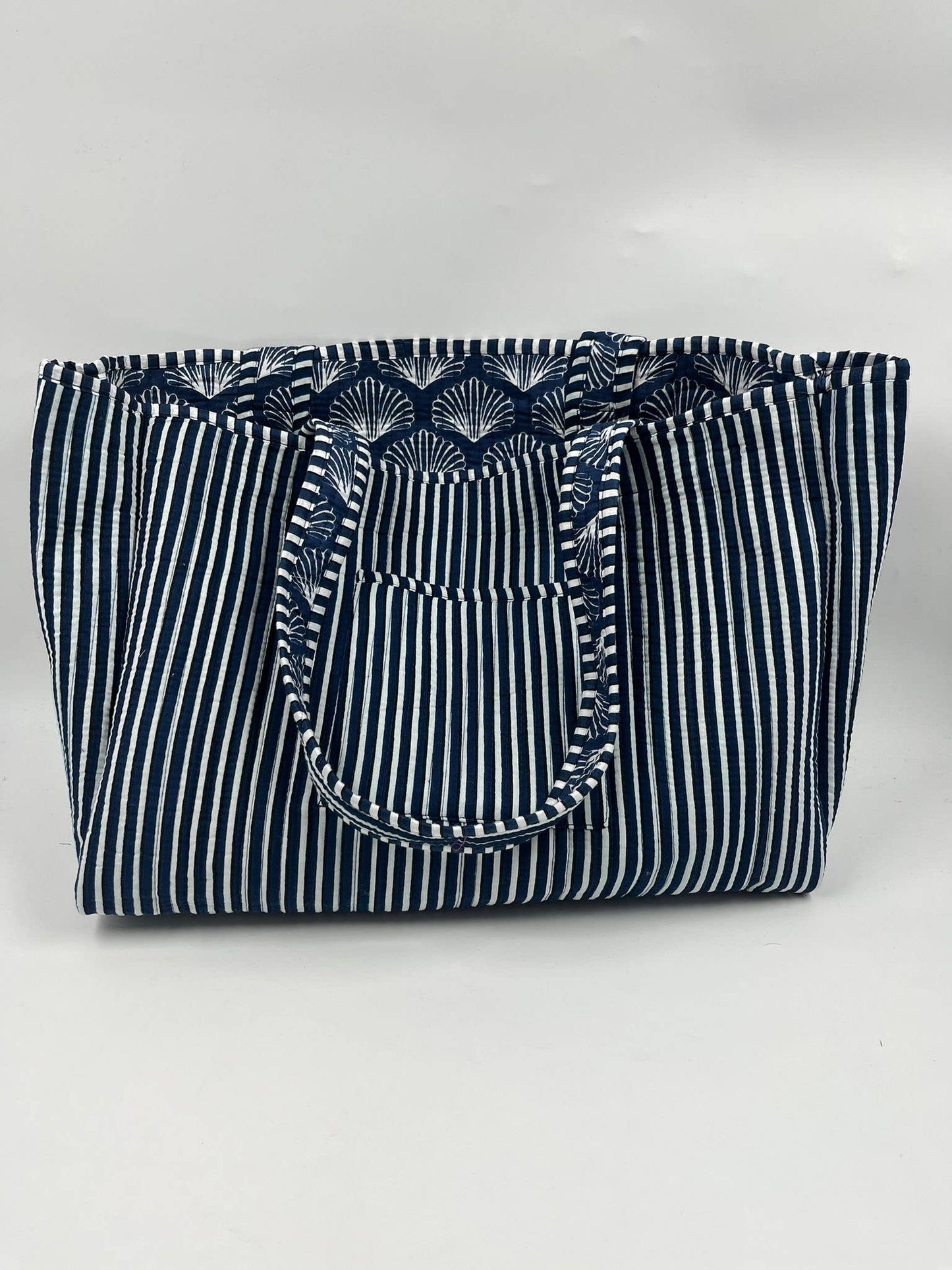100% Cotton Kantha Quilted Boho Reversible (Small) Tote Bag