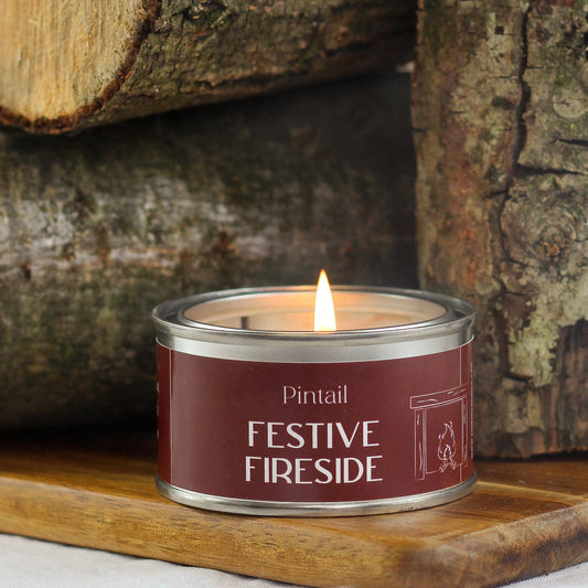 Festive Fireside Paint Pot Candle I Christmas I