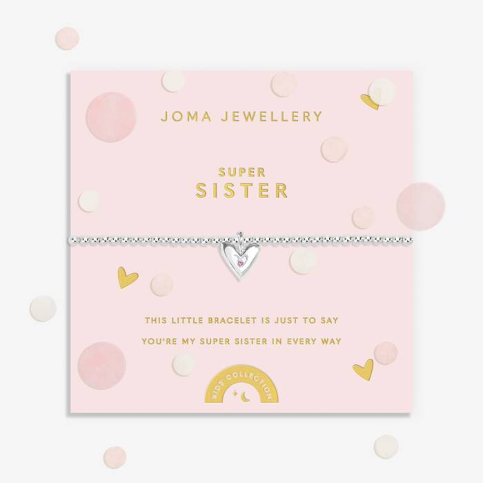 Kids' Confetti A Little 'Super Sister' Bracelet - C936