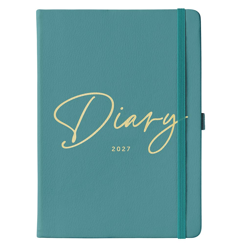 Family Diary 2027 Teal Faux - Busy B